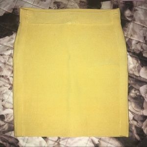Bandage light yellow skirt